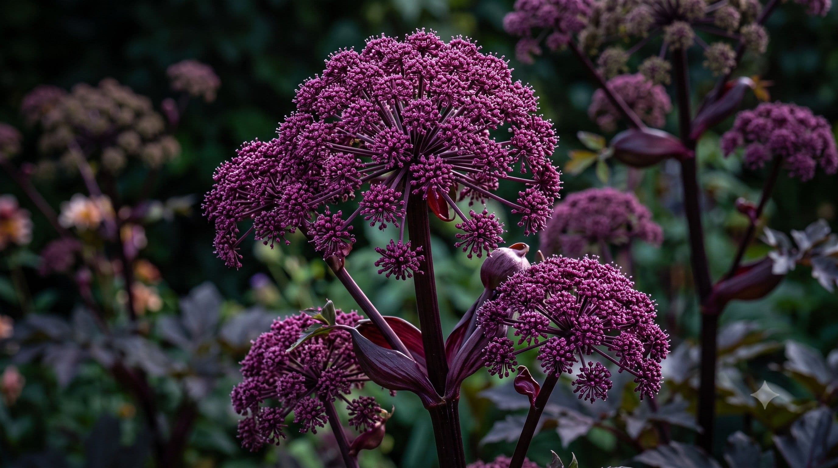 Kore Angelikası / Mor Melek Otu (Latince: Angelica gigas)
